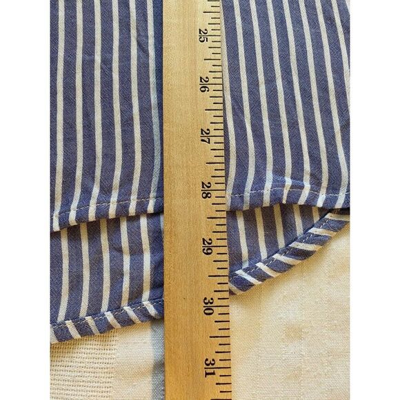 A.N.A. Women's Striped V-Neck Blouse Size L Casual Lightweight Hi Low Hem Flowy - Picture 5 of 10